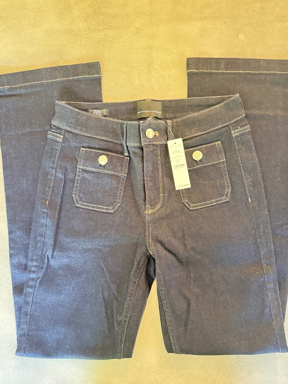 NWT White House Black Market Bootcut Women's Jeans Midnight Rinse Wash Size 6P